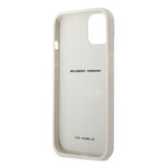 Carbon Fiber iPhone Case // Metal Logo (IPHONE 13 // Silver)