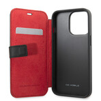 Leather Book Type iPhone Case // Perforated Design // iPhone 13 Pro Max