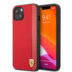 Faux Leather On Track iPhone Case (IPHONE 13 // Red)