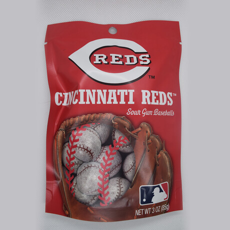 Cincinnati Reds Candy Pack (10ct Gummies + 10ct Sour Gumballs)