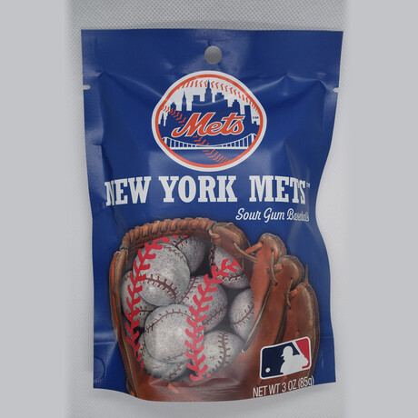 New York Mets Candy Pack (10ct Gummies + 10ct Sour Gumballs)