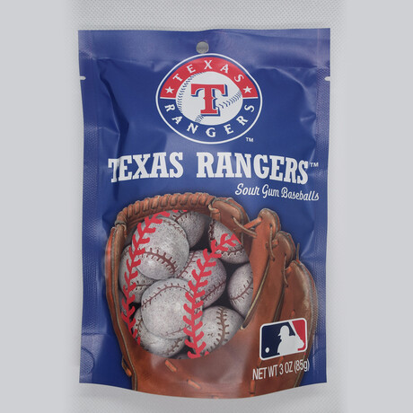 Texas Rangers Candy Pack (10ct Gummies + 10ct Sour Gumballs)