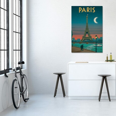 Paris Moonlight by IdeaStorm Studios (26"H x 18"W x 0.75"D)