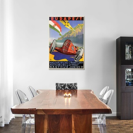 Budapest Grand Prix, 1936 by Vintage Apple Collection (26"H x 18"W x 0.75"D)
