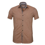 Short Sleeve Shirt // Light Brown Paisley (S)