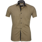 Short Sleeve Shirt // Tan Brown Check (S)