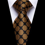 Bond Handmade Silk Tie // Black + Gold