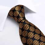 Bond Handmade Silk Tie // Black + Gold