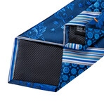 Naples Handcrafted Silk Tie // Blue