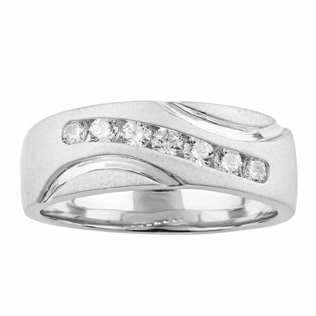 0.5 Ct Diamond 10K White Gold Men’s Ring  // Size 10