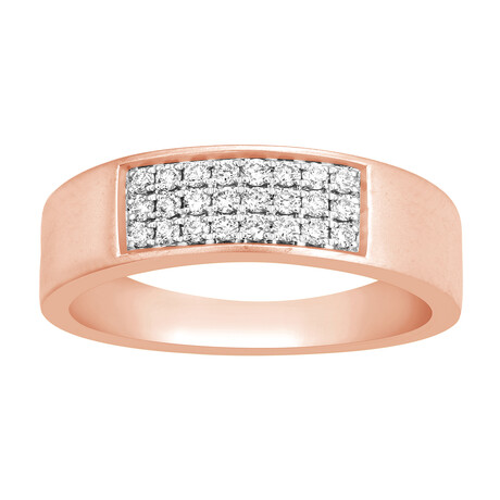 0.20 Ct Diamond 10K Rose Gold Men’s Ring  // Size 10