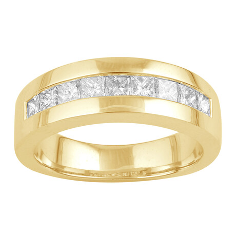 1.33 Ct Channel Set 14Kt Yellow Gold Men's Band // Size 10