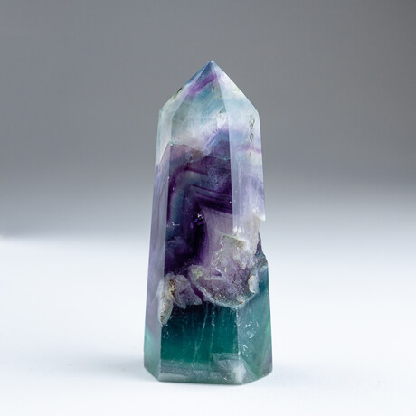 Polished Fluorite Geode Point