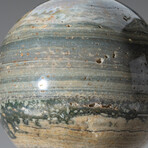 Polished Ocean Jasper Sphere With Acrylic Display Stand // 4.5lb