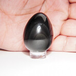 Rainbow Obsidian Egg With Acrylic Display Stand