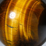 Polished Tiger'S Eye Sphere With Acrylic Display Stand