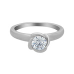 Fleur Celeste Platinum + Diamond Ring // Ring Size: 6 // New