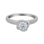 Fleur Celeste Platinum Diamond Ring // Ring Size: 4.75 // New