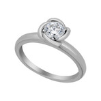 Fleur Celeste Platinum + Diamond Ring // Ring Size: 6.75 // New