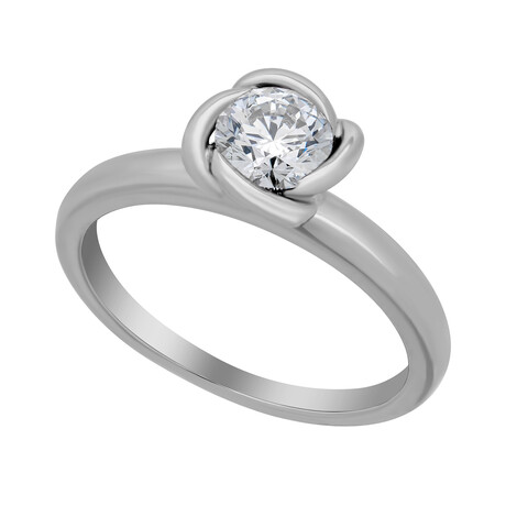 Fleur Celeste Platinum + Diamond Ring // Ring Size: 6 // New