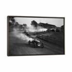1930s Auto Race On Dirt Track by Vintage Images (18"H x 26"W x 0.75"D)