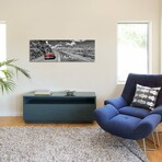 Vintage Car Moving On The Road by Panoramic Images (12"H x 36"W x 0.75"D)