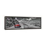 Vintage Car Moving On The Road by Panoramic Images (12"H x 36"W x 0.75"D)