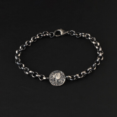 Medusa Bracelet Sterling Silver // Antique Silver (S)