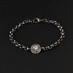 Medusa Bracelet Sterling Silver // Antique Silver (L)