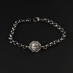 Pitbull Bracelet Sterling Silver // Antique Silver (L)