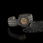 Crescent and Star Bracelet Sterling Silver // Antique Silver + Bronze (L)