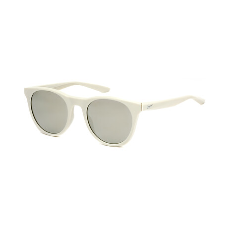 Unisex Essential Horizon Sunglasses // Light Bone-Silver + Silver Mirror