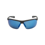 Nike Unisex Tailwind Sunglasses // Matte Magnet Gray-Deep Royal Blue + Blue Sky Mirror