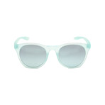 Unisex Essential Horizon Sunglasses // Matte Igloo-Silver Gradient + Silver Mirror