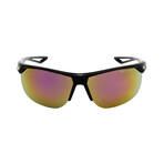 Unisex Cross Trainer Sunglasses // Black + Gray Super Pink