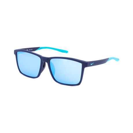 Nike Unisex Channel Sunglasses // Matte Midnight Navy-Gray + Blue Mirror