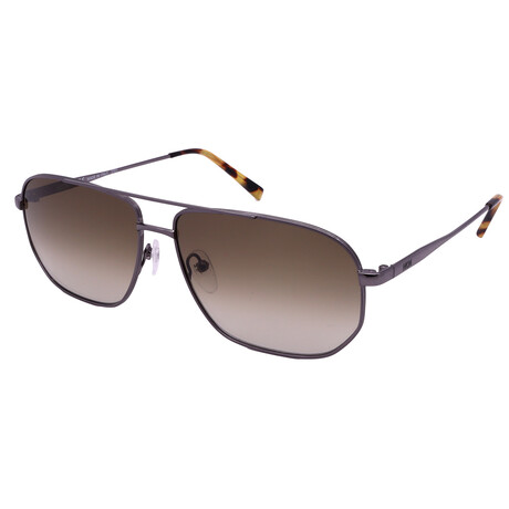 Men's 141S 069 Pilot Sunglasses // Dark Ruthenium + Brown Gradient