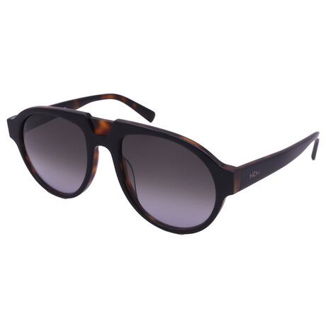 Men's 692S 019 Aviator Sunglasses // Black Havana + Gray Gradient