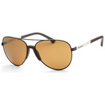 Emporio Armani Men's EA2059-313283-61 Polarized Sunglasses // Matte Brown + Brown