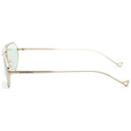 Emporio Armani Men's EA2113-300280-58 Sunglasses // Matte Pale Gold + Light Blue