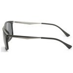 Emporio Armani Men's EA4171U-54376G-57 Sunglasses // Matte Gray + Light Gray Mirror