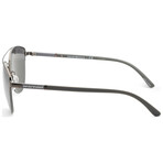 Emporio Armani Men's EA2116-30036G-57 Sunglasses // Matte Gunmetal + Gray Mirror Silver