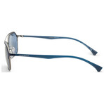 Emporio Armani Men's EA2119-325080-57 Sunglasses // Matte Blue + Blue