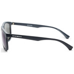 Emporio Armani Men's EA4158-587125-57 Sunglasses // Matte Blue + Dark Gray Ar Blue External