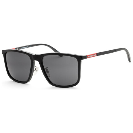 Emporio Armani Men's EA4161F-501787-58 Sunglasses // Black + Dark Gray