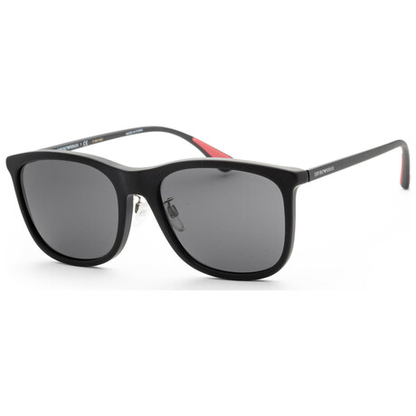Emporio Armani Men's EA4155F-504287-57 Sunglasses // Matte Black + Gray