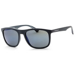 Emporio Armani Men's EA4158-587125-57 Sunglasses // Matte Blue + Dark Gray Ar Blue External