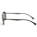 Emporio Armani Men's EA2119-314471-57 Sunglasses // Matte Green + Dark Green