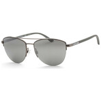 Emporio Armani Men's EA2116-30036G-57 Sunglasses // Matte Gunmetal + Gray Mirror Silver