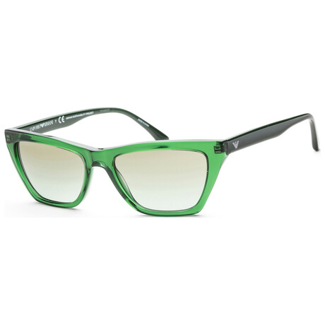 Emporio Armani Women's EA4169-58848E-54 Sunglasses // Transparent Green + Green Gradient